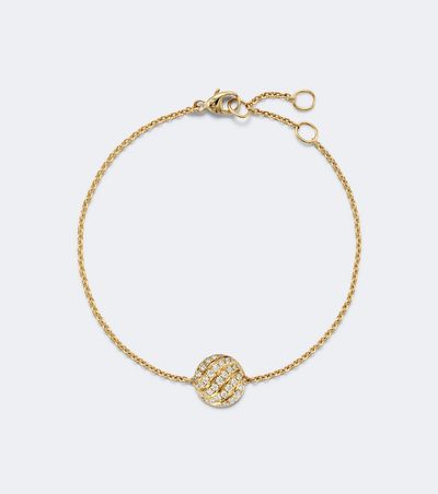 David Yurman David Yurman Sculpted Cable 18kt gold chain bracelet with diamonds