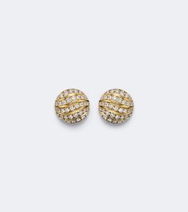 David Yurman David Yurman Sculpted Cable 18kt gold earrings with diamonds