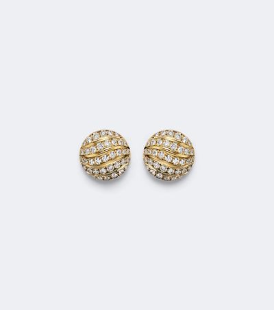 David Yurman David Yurman Sculpted Cable 18kt gold earrings with diamonds