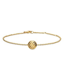 David Yurman David Yurman Sculpted Cable Center Station Chain Bracelet in 18K Yellow Gold, 10mm