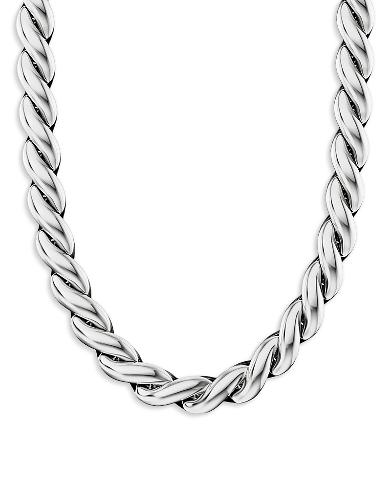David Yurman David Yurman Sculpted Cable Chain Necklace in Sterling Silver, 10mm