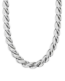 David Yurman David Yurman Sculpted Cable Chain Necklace in Sterling Silver, 10mm
