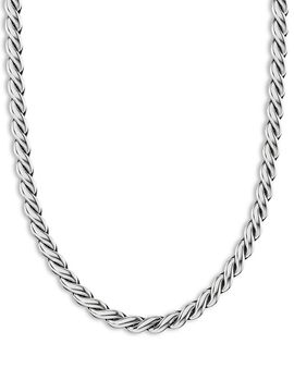 David Yurman David Yurman Sculpted Cable Chain Necklace in Sterling Silver, 5.7mm