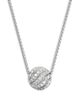 David Yurman David Yurman Sculpted Cable Pendant Necklace in Sterling Silver with Diamonds, 18 - 1