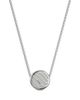 David Yurman David Yurman Sculpted Cable Pendant Necklace in Sterling Silver with Diamonds, 18 - 4