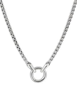 David Yurman David Yurman Smooth Amulet Box Chain Necklace in Sterling Silver, 2.7mm