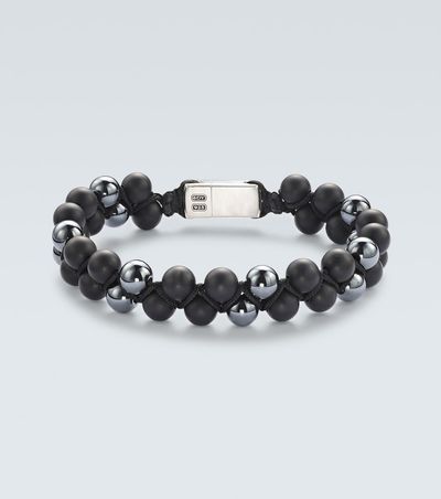 David Yurman David Yurman Spiritual Beads sterling silver bracelet with onyx