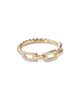 David Yurman David Yurman Stax Single Row Pave Chain Link Ring with Diamonds in 18K Gold - 1