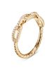 David Yurman David Yurman Stax Single Row Pave Chain Link Ring with Diamonds in 18K Gold - 3