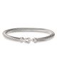 David Yurman David Yurman Sterling Silver Cable Buckle Bracelet with Diamonds - 1