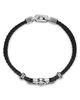 David Yurman David Yurman Streamline Star of David Bracelet in Black Leather with Sterling Silver, 18mm - 2