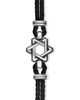 David Yurman David Yurman Streamline Star of David Bracelet in Black Leather with Sterling Silver, 18mm - 3
