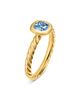 David Yurman Dy Mercer A Color Cable Ring in 18K Yellow Gold with Sky Blue Topaz 5.5mm - 2