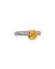 David Yurman Dy Mercer A Color Cable Ring in Sterling Silver with 14K Yellow Gold and Citrine 5.5mm - 1