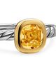 David Yurman Dy Mercer A Color Cable Ring in Sterling Silver with 14K Yellow Gold and Citrine 5.5mm - 4