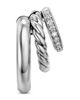 David Yurman Dy Mercer A Multi Row Earrings in Sterling Silver with Diamonds, 18mm - 3