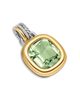 David Yurman Dy Mercer Color Amulet in Sterling Silver with 18K Yellow Gold, Prasiolite and Diamonds, 13mm - 2