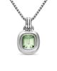 David Yurman Dy Mercer Color Amulet in Sterling Silver with 18K Yellow Gold, Prasiolite and Diamonds, 13mm - 3