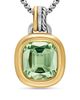 David Yurman Dy Mercer Color Amulet in Sterling Silver with 18K Yellow Gold, Prasiolite and Diamonds, 13mm - 4