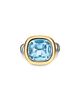 David Yurman Dy Mercer Color Stone Ring in Sterling Silver with 14K Yellow Gold and Sky Blue Topaz, 13.5mm - 5