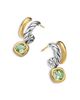 David Yurman Dy Mercer Color Two Row Drop Earrings in Sterling Silver with 18K Yellow Gold and Prasiolite, 19.5mm - 4