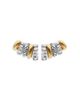 David Yurman Dy Mercer Multi Hoop Climber Earrings in Sterling Silver with 18K Yellow Gold and Diamonds, 20.6mm - 1