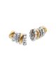 David Yurman Dy Mercer Multi Hoop Climber Earrings in Sterling Silver with 18K Yellow Gold and Diamonds, 20.6mm - 2