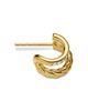 David Yurman Dy Mercer Two Row Hoop Earrings in 18K Yellow Gold with Diamonds, 12mm - 3