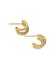 David Yurman Dy Mercer Two Row Hoop Earrings in 18K Yellow Gold with Diamonds, 12mm - 4