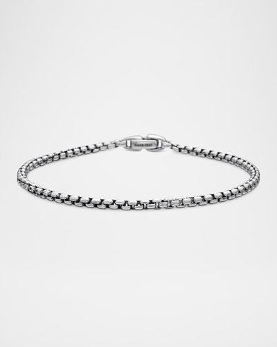 David Yurman Men's Box Chain Bracelet in Silver, 2.7mm