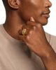 David Yurman Men's Chevron Three Sided Signet Ring in 18K Yellow Gold, 12.5mm - 2