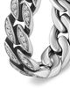 David Yurman Men's Curb Chain Band Ring in Sterling Silver with Diamonds, 8mm - 6