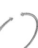 David Yurman Micro Cable Flex Bracelet in Sterling Silver, 2.6mm - 4