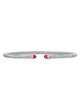 David Yurman Micro Cable Flex Bracelet in Sterling Silver with 14K Yellow Gold and Rubies - 1