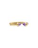 David Yurman Micro Cablespira Flex Open Ring in 18K Yellow Gold with Amethyst, 2.5mm - 1