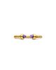 David Yurman Micro Cablespira Flex Open Ring in 18K Yellow Gold with Amethyst, 2.5mm - 3