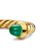 David Yurman Micro Cablespira Flex Open Ring in 18K Yellow Gold with Blue Sapphires, 2.5mm - 4
