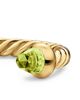 David Yurman Micro Cablespira Flex Open Ring in 18K Yellow Gold with Peridot, 2.5mm - 4