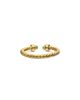 David Yurman Micro Cablespira Flex Open Ring in 18K Yellow Gold with Peridot, 2.5mm - 5
