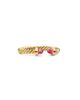 David Yurman Micro Cablespira Flex Open Ring in 18K Yellow Gold with Pink Tourmalines, 2.5mm - 1