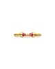 David Yurman Micro Cablespira Flex Open Ring in 18K Yellow Gold with Pink Tourmalines, 2.5mm - 3