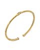 David Yurman Micro Cablespira Flex Petite X Bracelet in 18K Yellow Gold with Diamonds, 2.6mm - 2