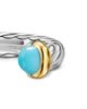 David Yurman Petite Cable Open Ring in Sterling Silver with 14K Yellow Gold, 3.4mm - 5