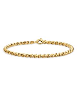David Yurman Sculpted Cable Chain Bracelet in 18K Yellow Gold 3.7mm