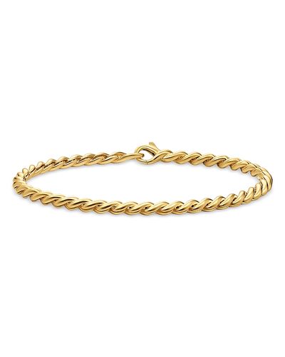 David Yurman Sculpted Cable Chain Bracelet in 18K Yellow Gold 3.7mm