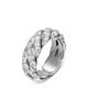 David Yurman Sculpted Cable Flex Band Ring in 18K White Gold with Diamonds, 7.5mm - 3
