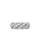 David Yurman Sculpted Cable Flex Band Ring in 18K White Gold with Diamonds, 7.5mm - 4