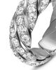 David Yurman Sculpted Cable Flex Band Ring in 18K White Gold with Diamonds, 7.5mm - 5