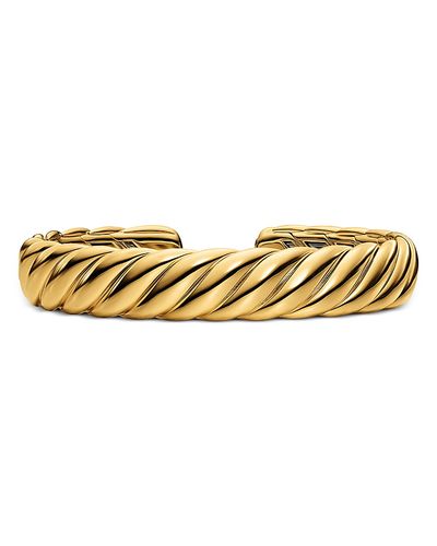 David Yurman Sculpted Cable Flex Bracelet in 18K Yellow Gold, 11mm