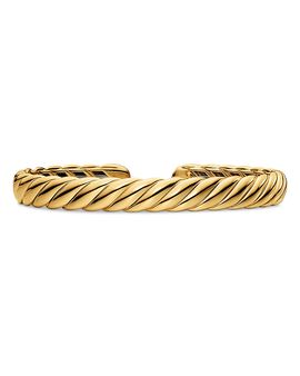 David Yurman Sculpted Cable Flex Bracelet in 18K Yellow Gold, 7.5mm